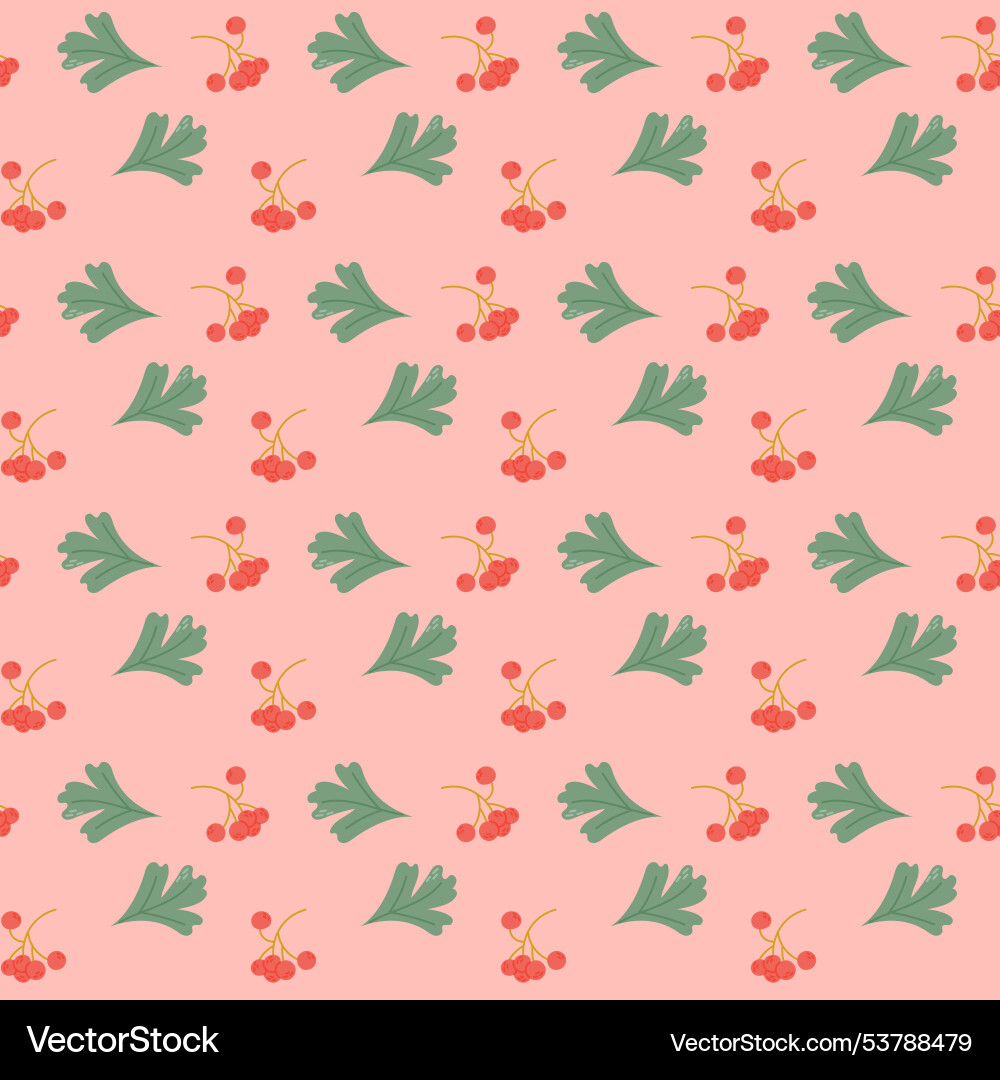 Autumn seamless pattern with botanical elements Vector Image