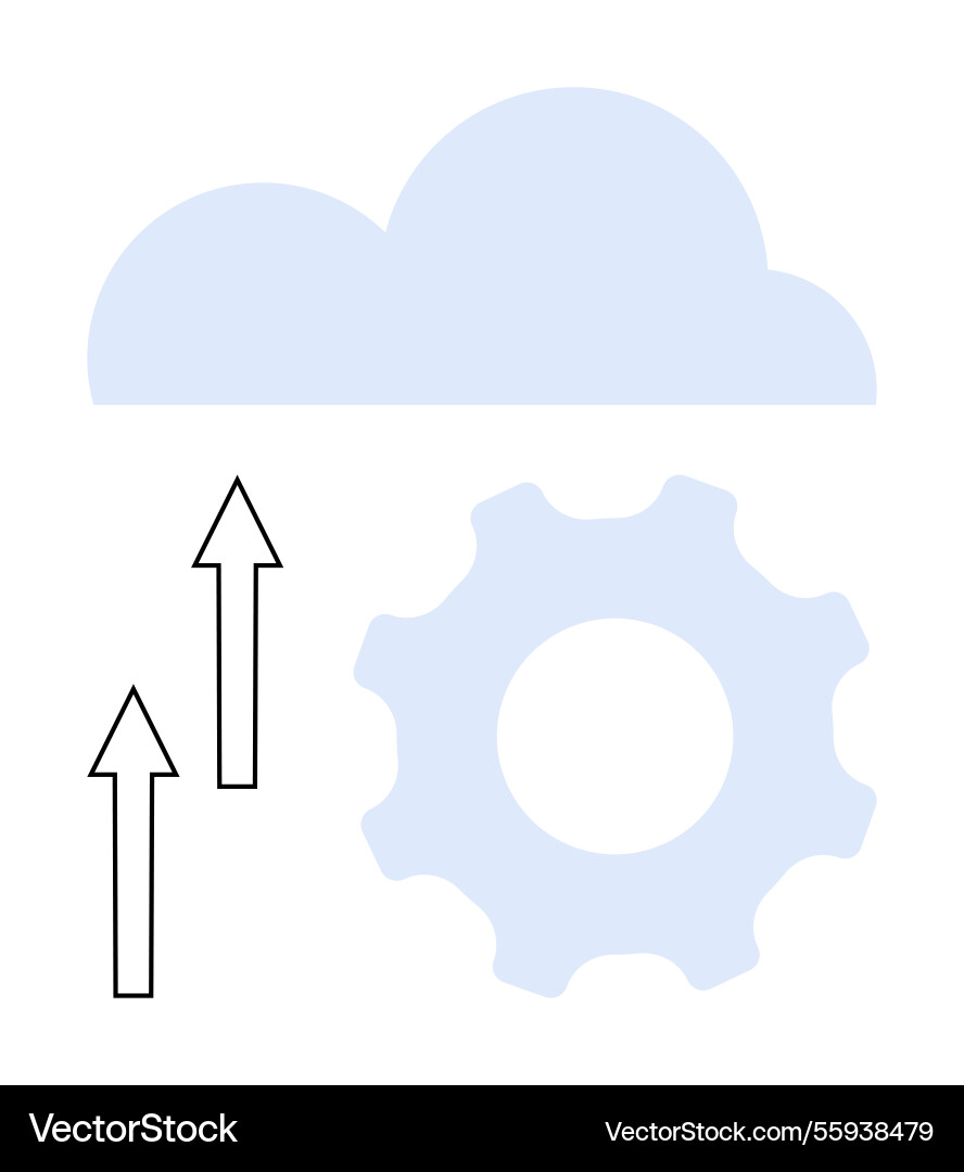 Cloud technology with data upload concept Cloud technology with data upload concept vector image