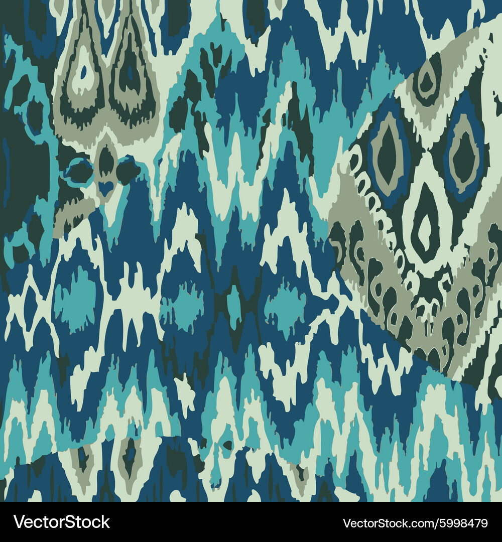 Colored ethnic print pattern abstract background Vector Image