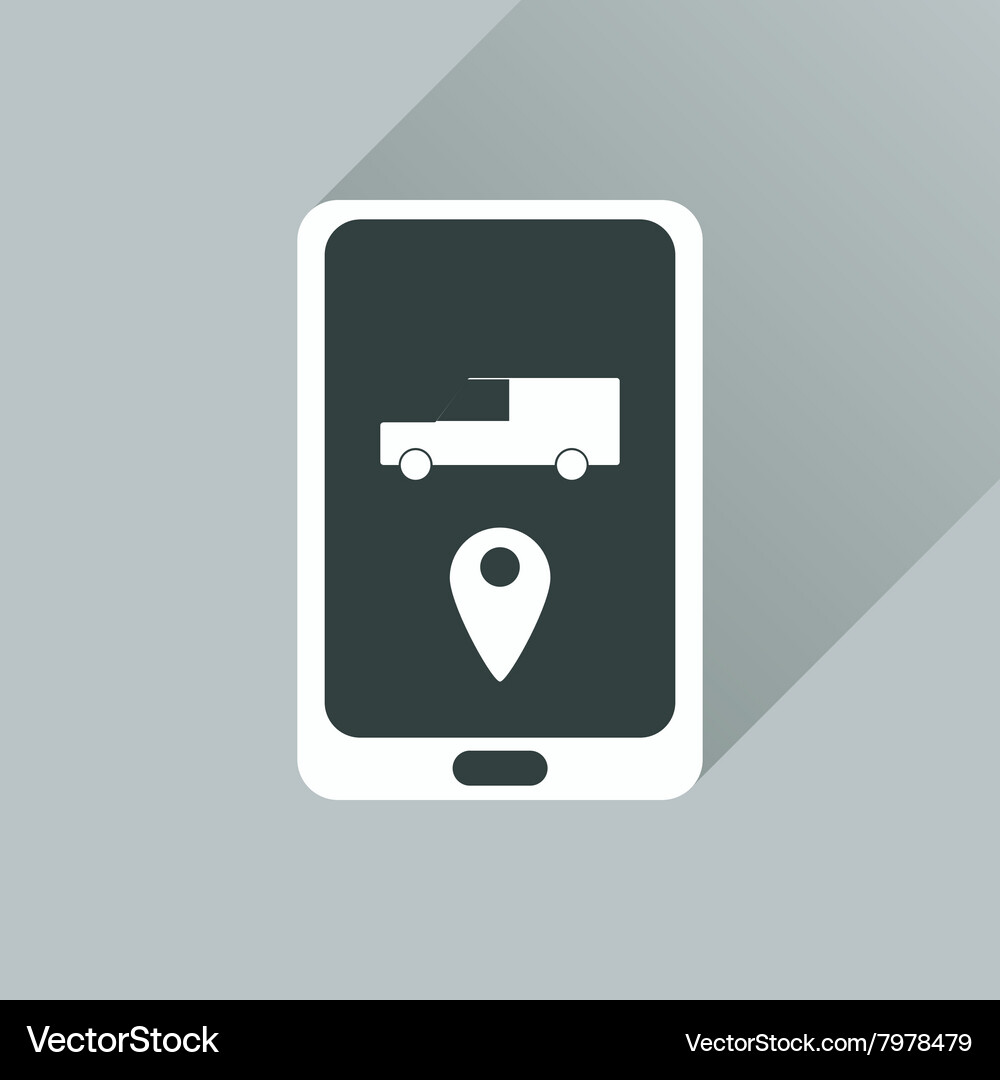 Flat web icon with long shadow mobile navigation Vector Image