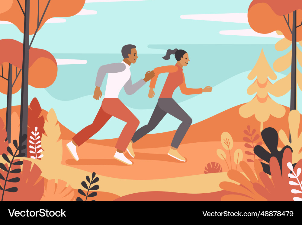 In simple flat style and characters - man vector image