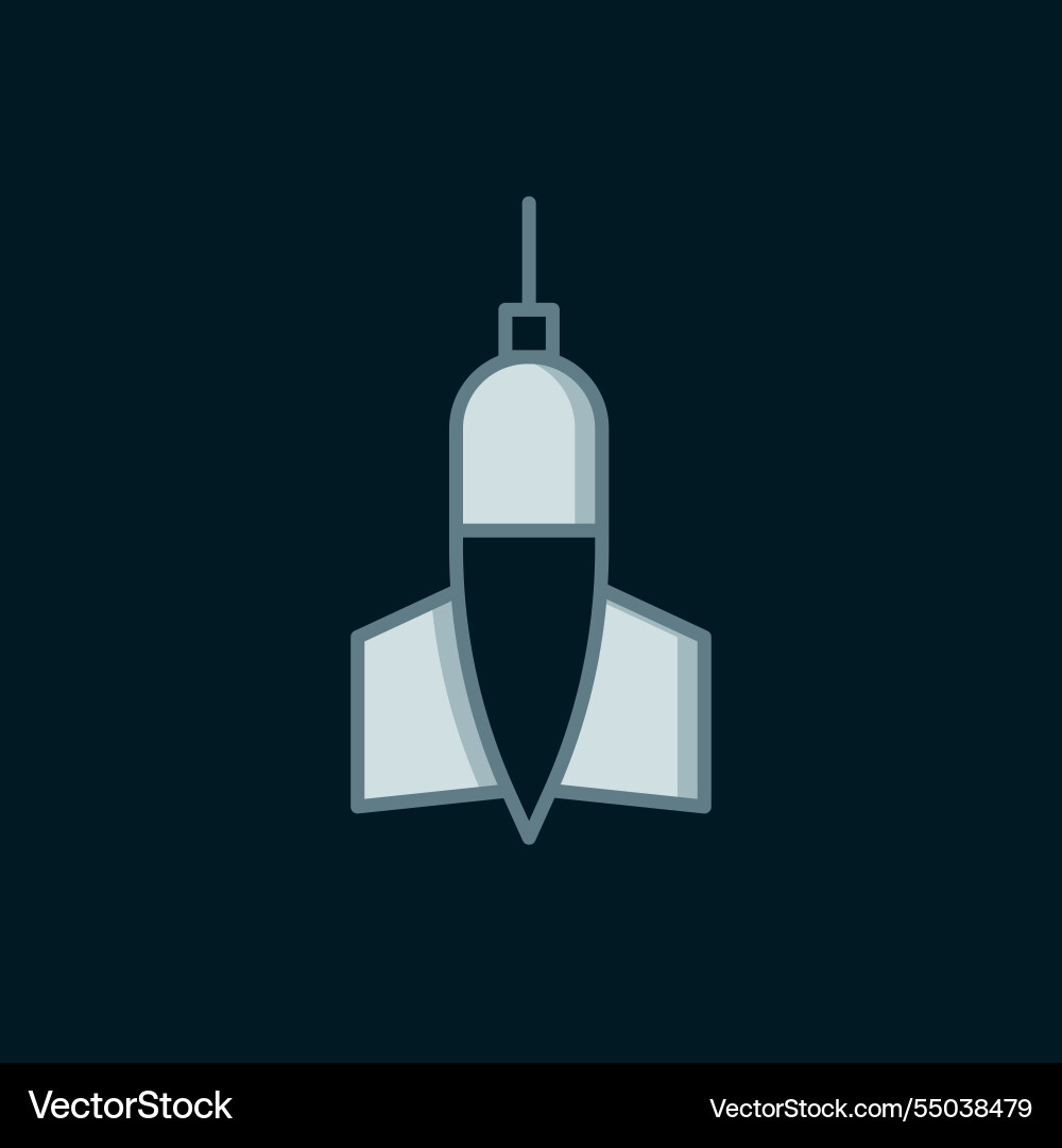 Line dart arrow icon isolated on black background Line dart arrow icon isolated on black background vector image