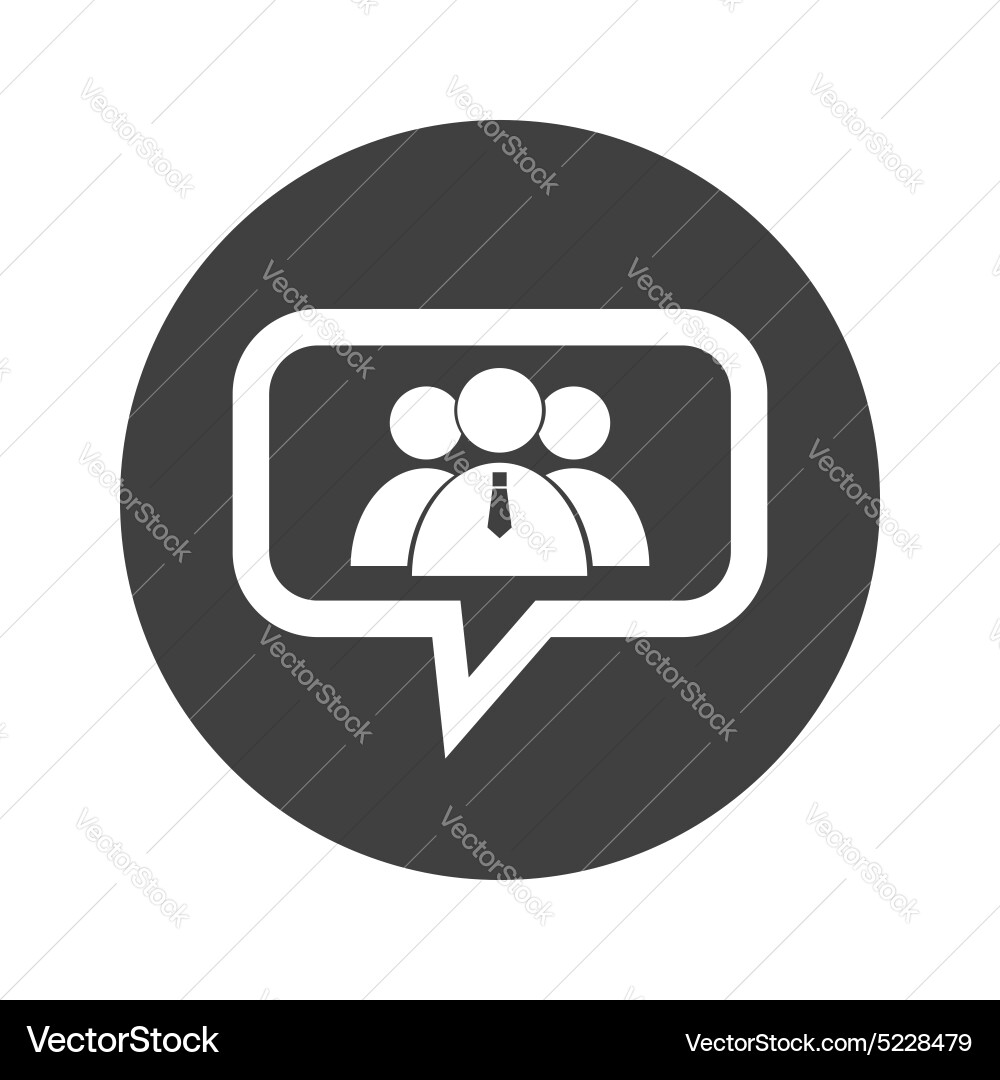 Round user group dialog icon vector image