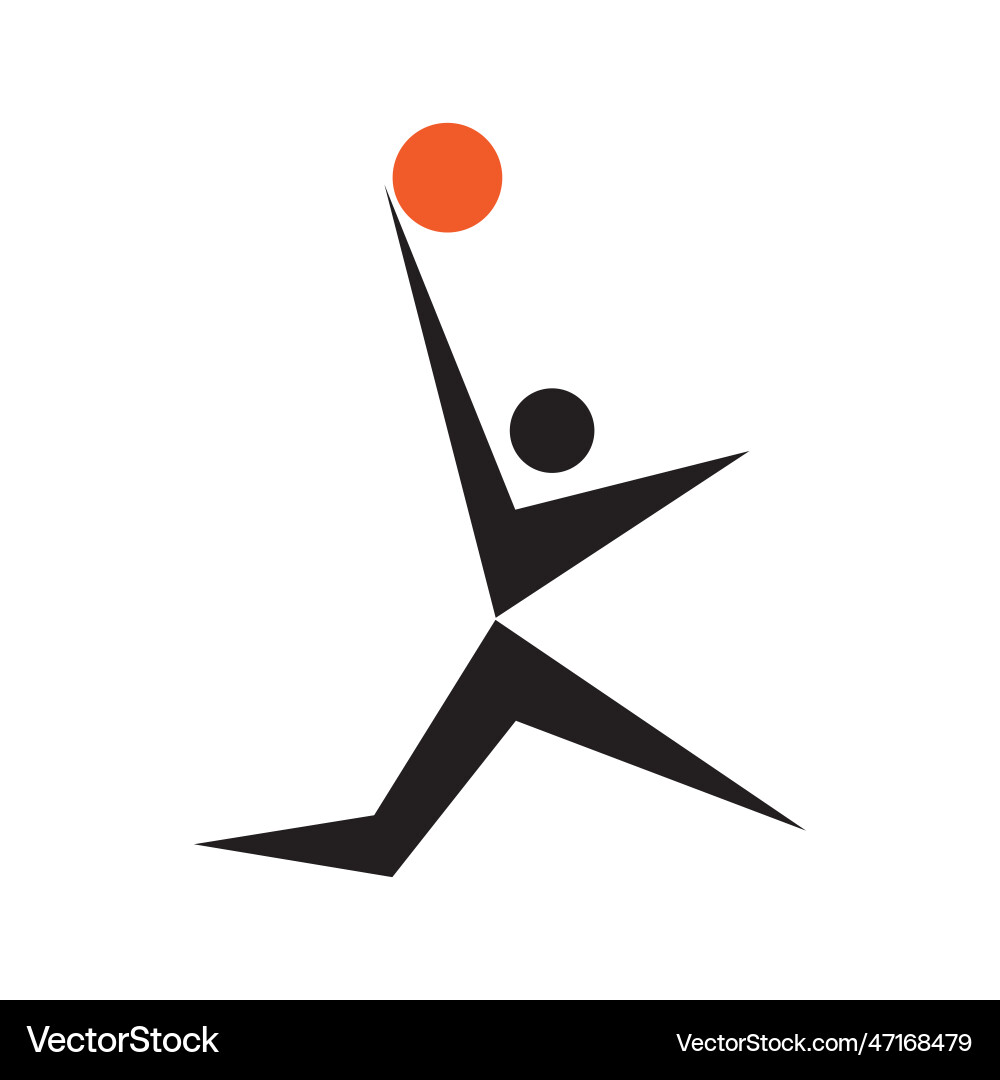 Spielen Basketball springen Kinder Logo Design Spielen Basketball springen Kinder Logo Design vektorbild