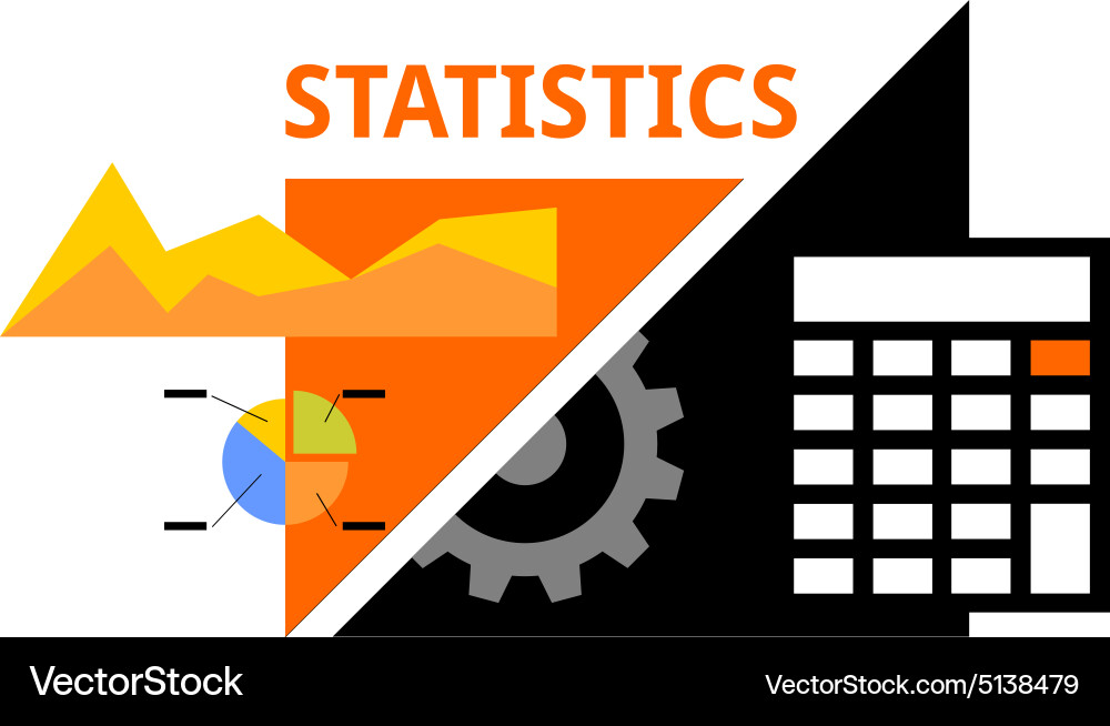 Statistical Data Analysis vector image