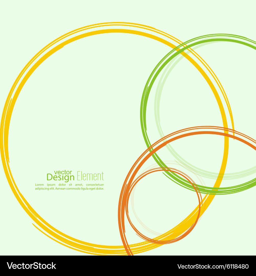 Abstract background with colored circles vector image