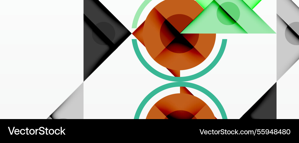 Abstract geometric composition with intersecting Vector Image