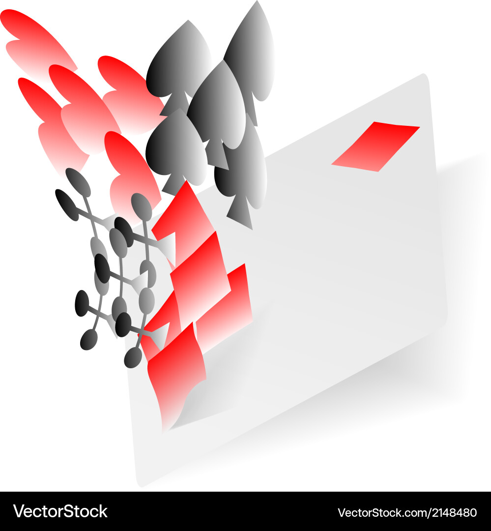 Abstract playing card elements background vector image