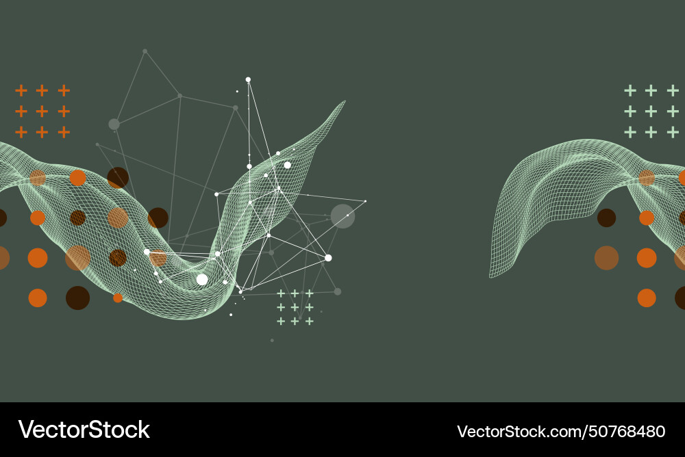 Abstract wave is made in a frame style template Abstract wave is made in a frame style template vector image