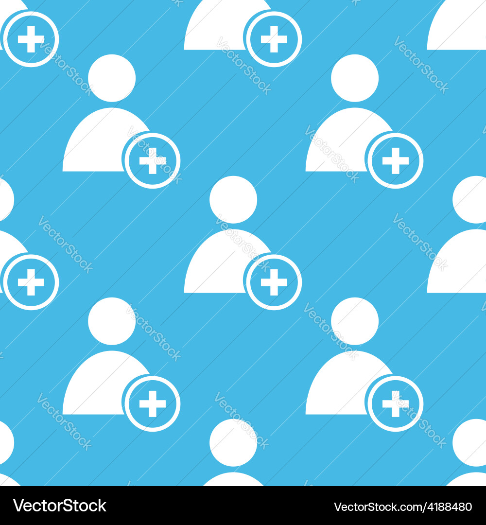 Add user seamless pattern vector image