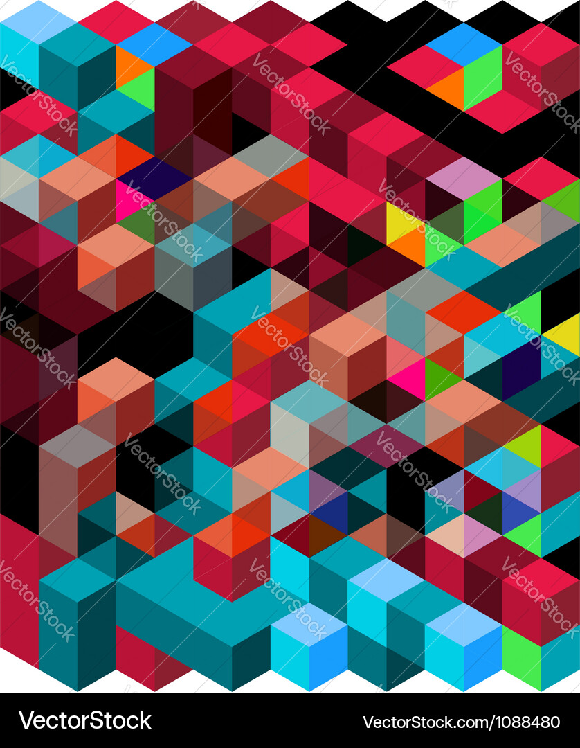 Geometric Cube Pattern Vector Image