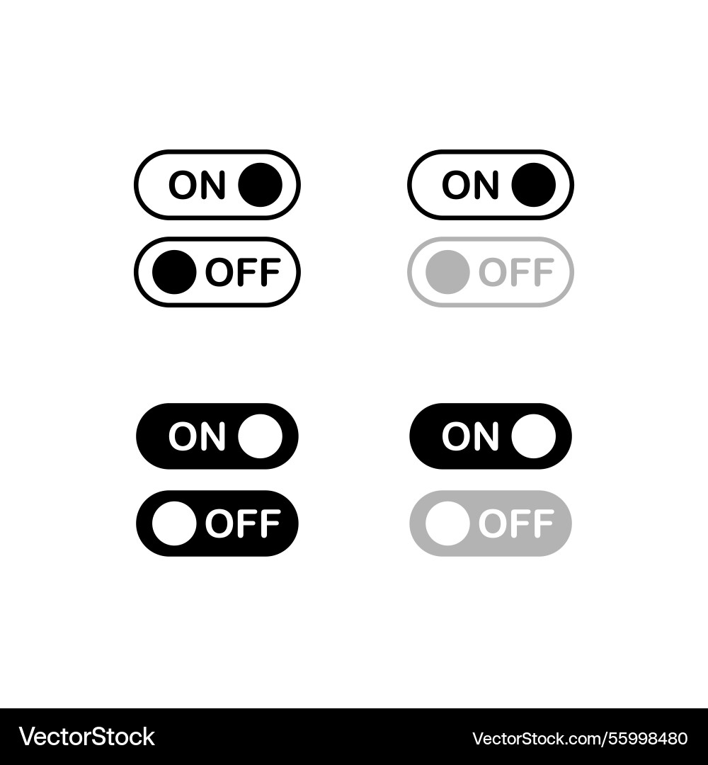 On off switch button icon vector image