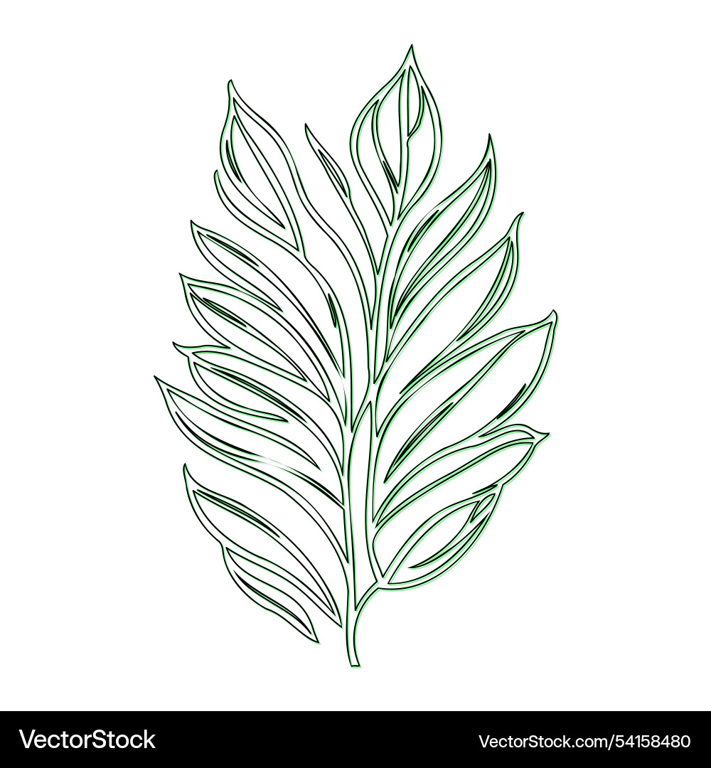 Parallel Flower Outline Sketch Green Royalty Free Vector Parallel Flower Outline Sketch Green Vector 54158480