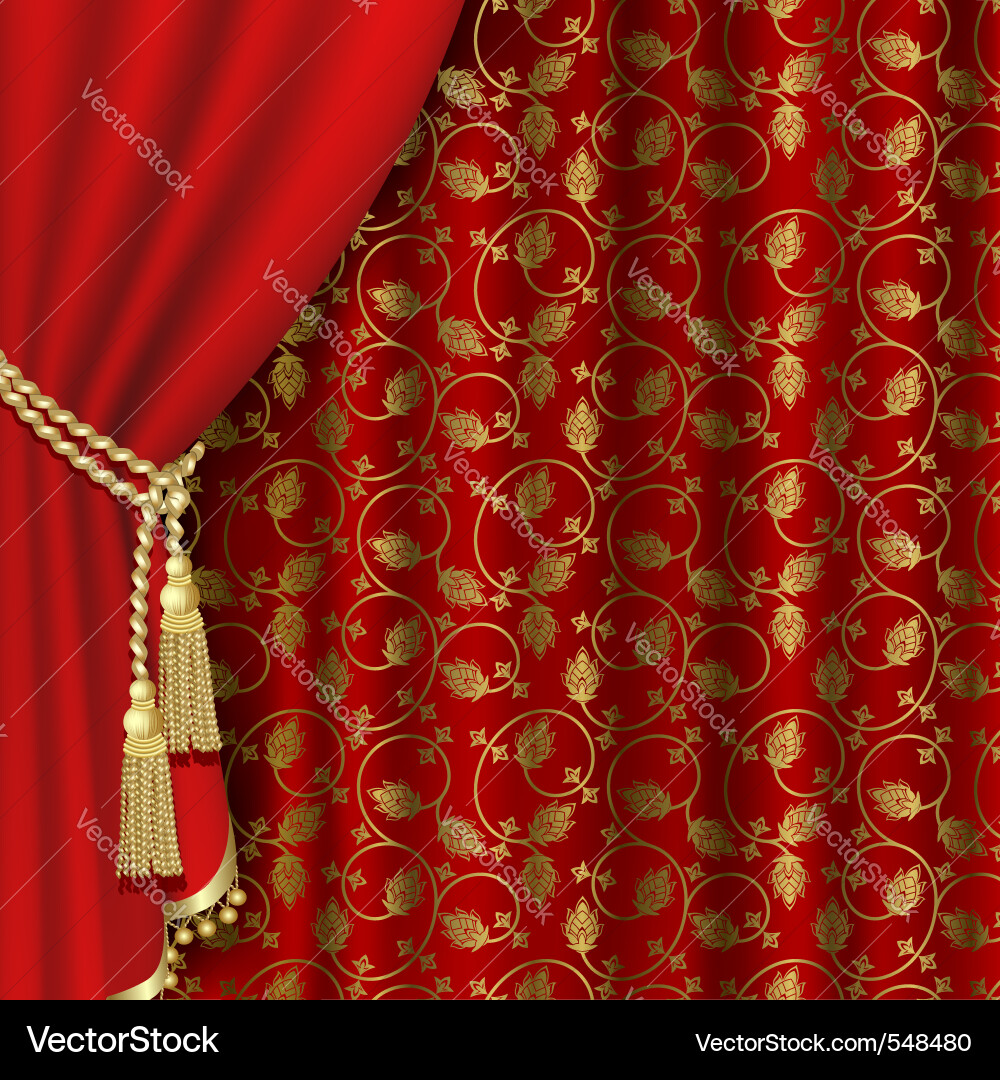 Royal curtain Royalty Free Vector Image - VectorStock