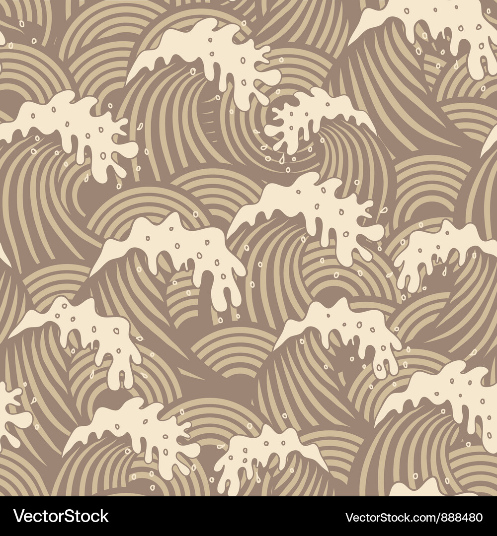 Seamless pattern with waves Vector Image