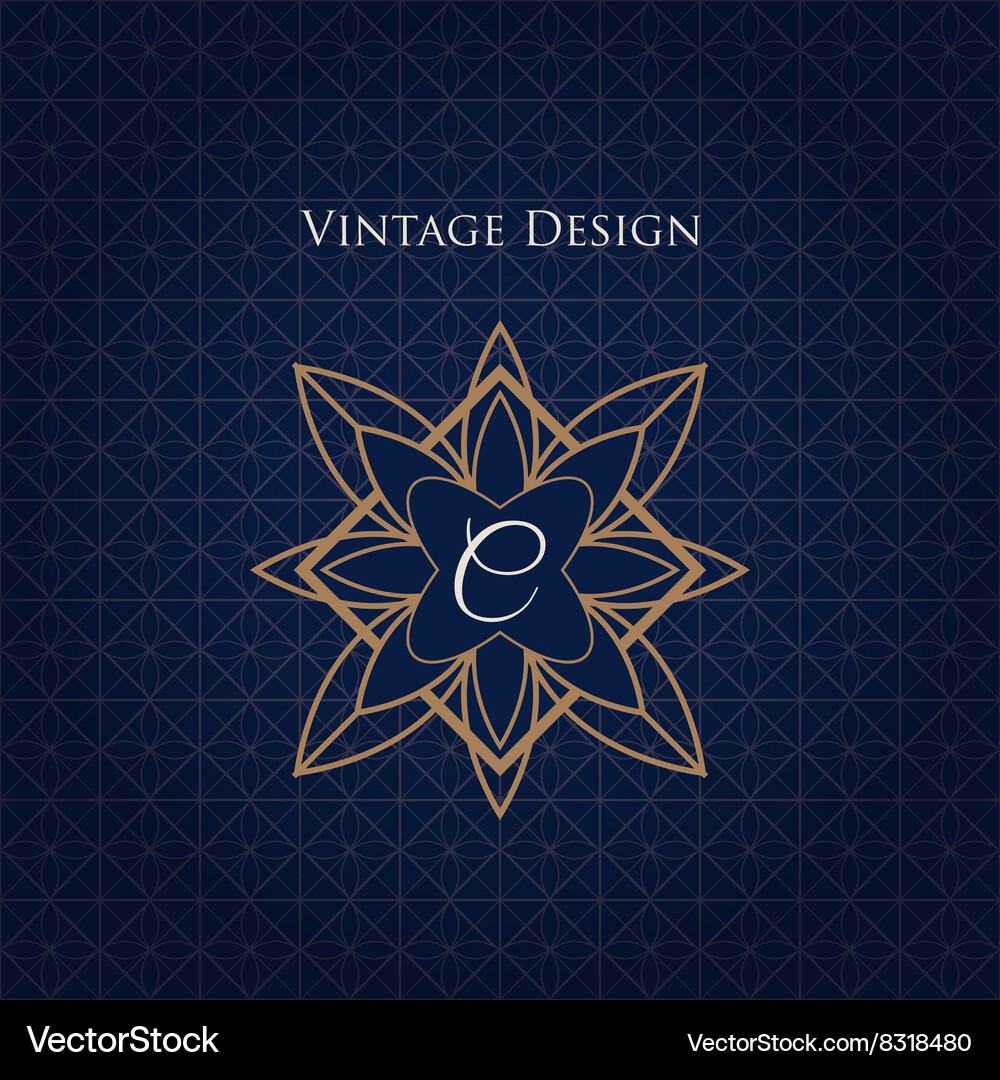 Simple and elegant monogram design template Vector Image
