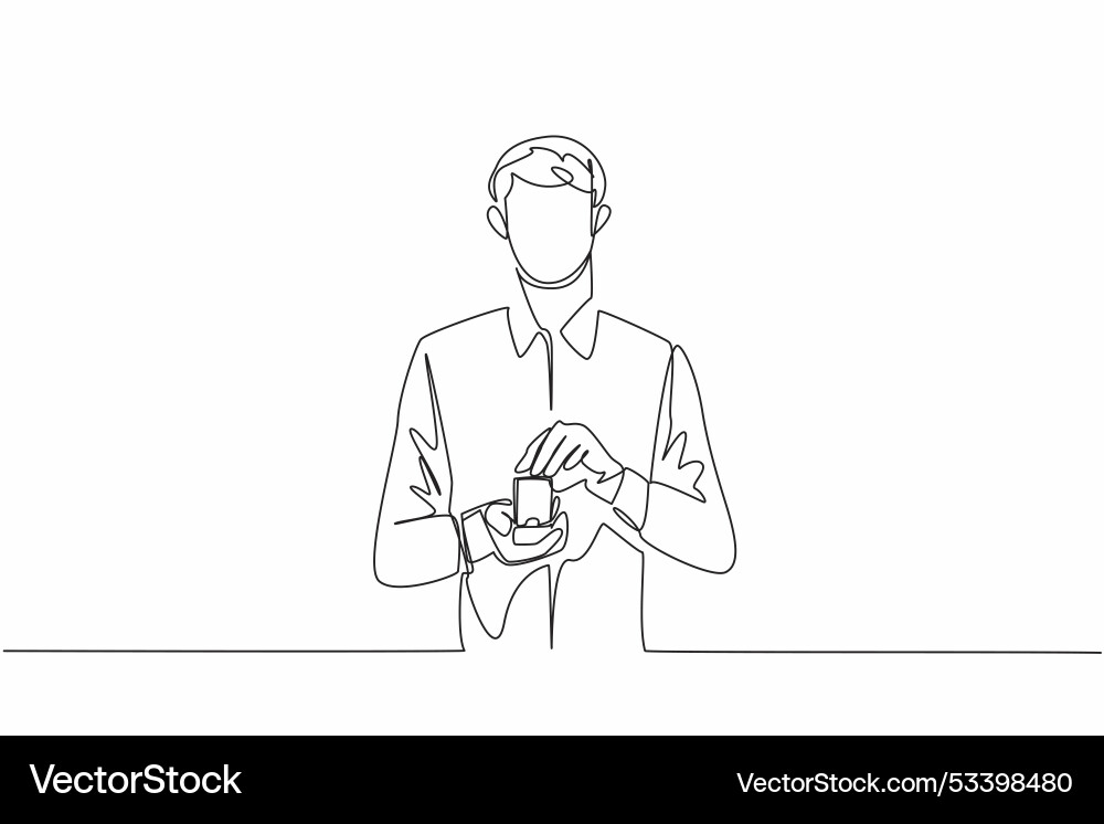 Single continuous line drawing clean and fragrant Single continuous line drawing clean and fragrant Vector Image