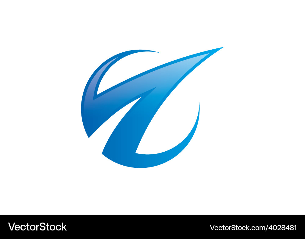 Abstract arrow loop finance logo vector image