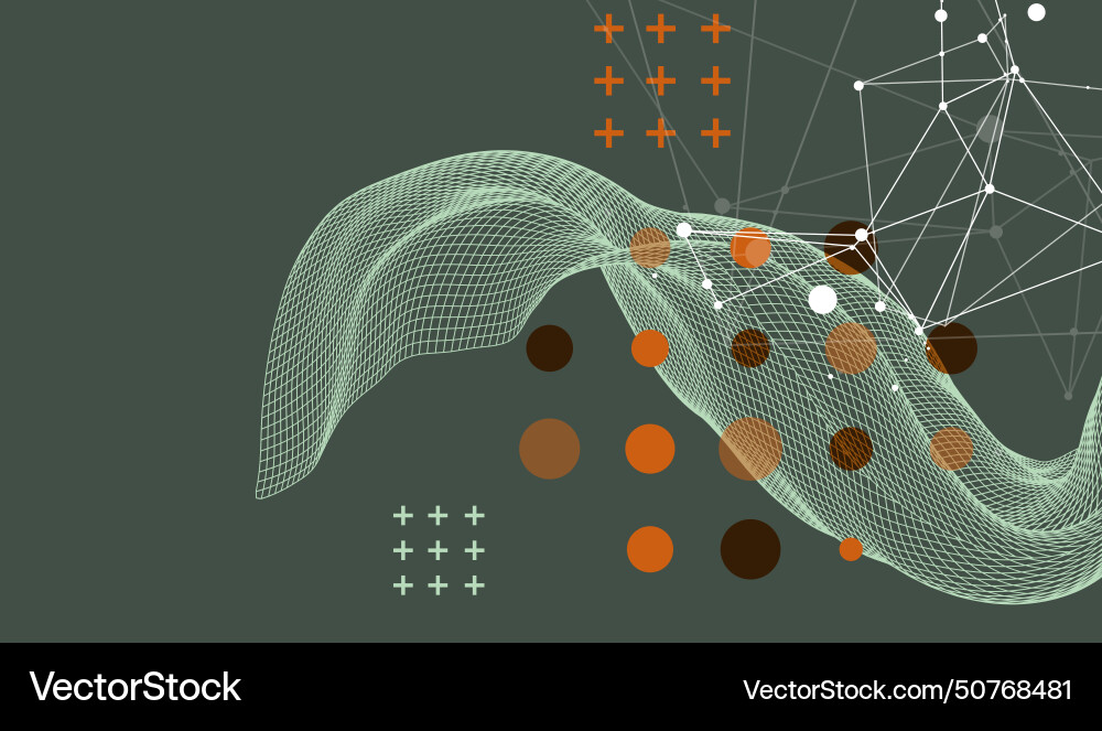 Abstract wave is made in a frame style template Abstract wave is made in a frame style template vector image