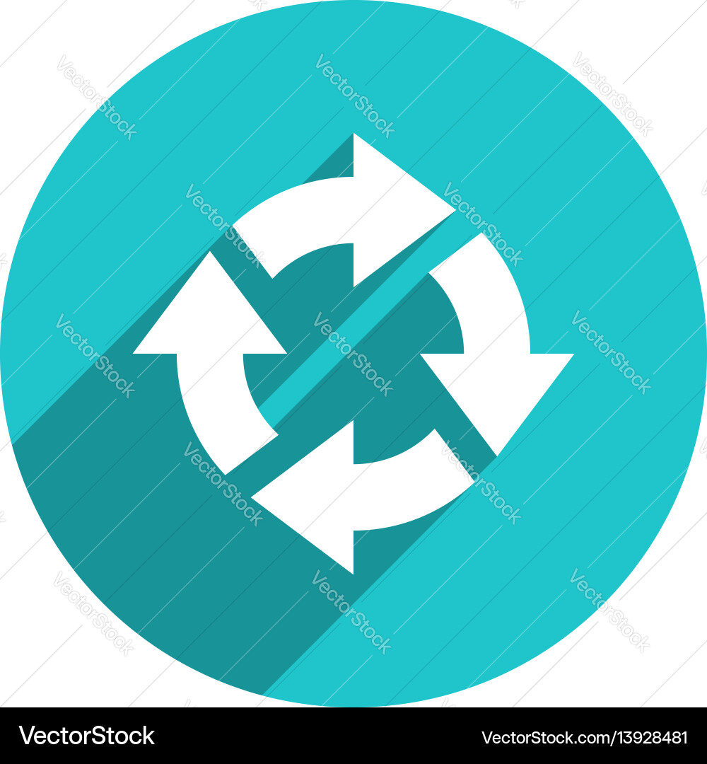 Arrow sign rotation icon circle button Arrow sign rotation icon circle button vector image