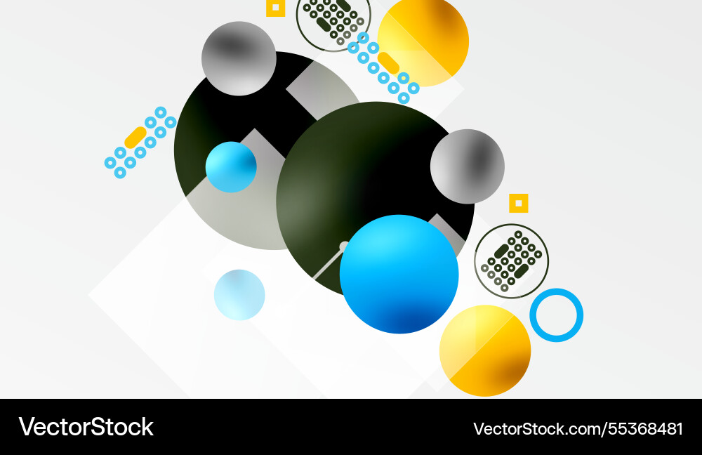 Circles and elements geometric abstract background Circles and elements geometric abstract background vector image