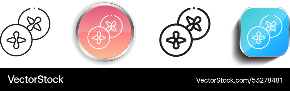 Cucumber icon thin linear regular and button Cucumber icon thin linear regular and button vector image
