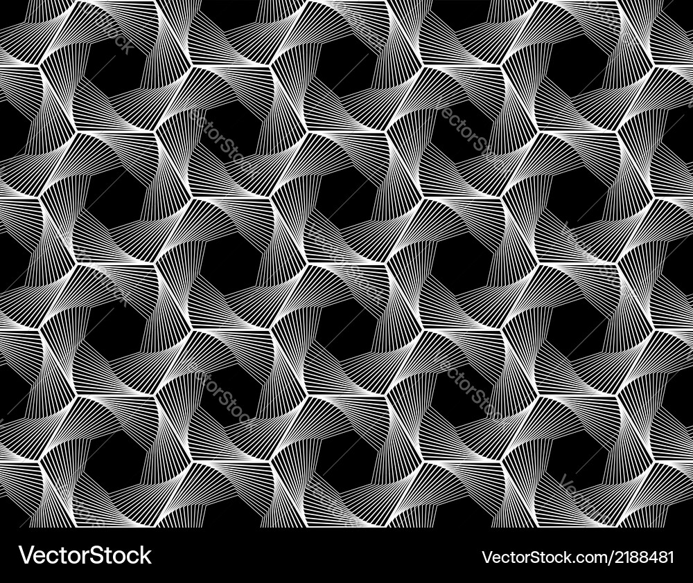 Design seamless monochrome hexagon pattern Vector Image