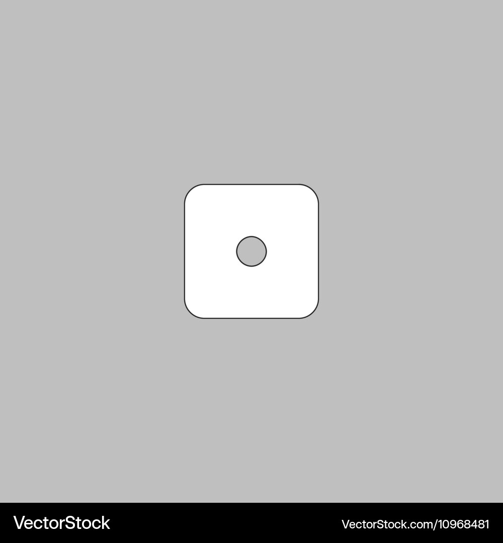 Dice 1 computer symbol Vector Image