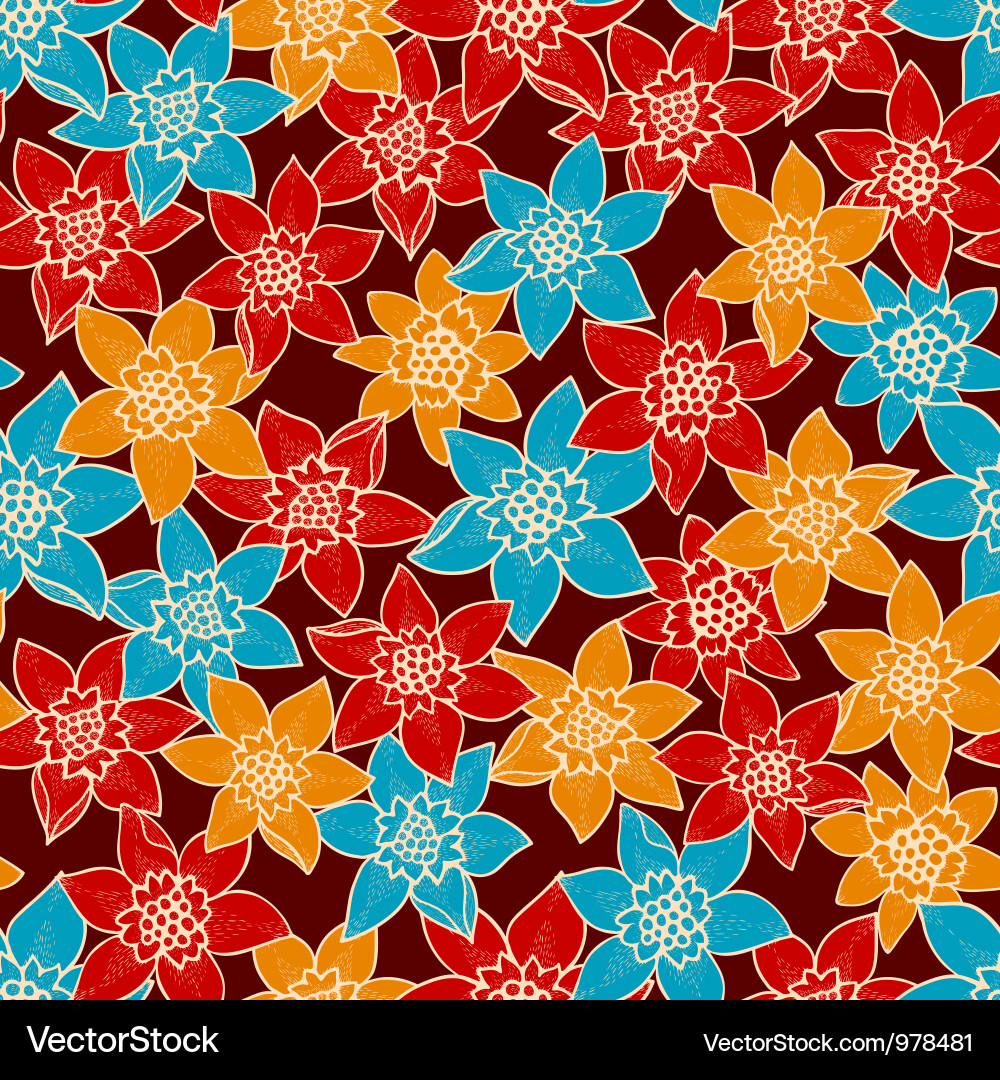 Floral Seamless Pattern vector image