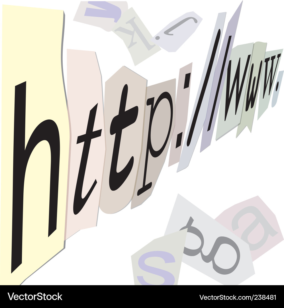 Internet address vector image