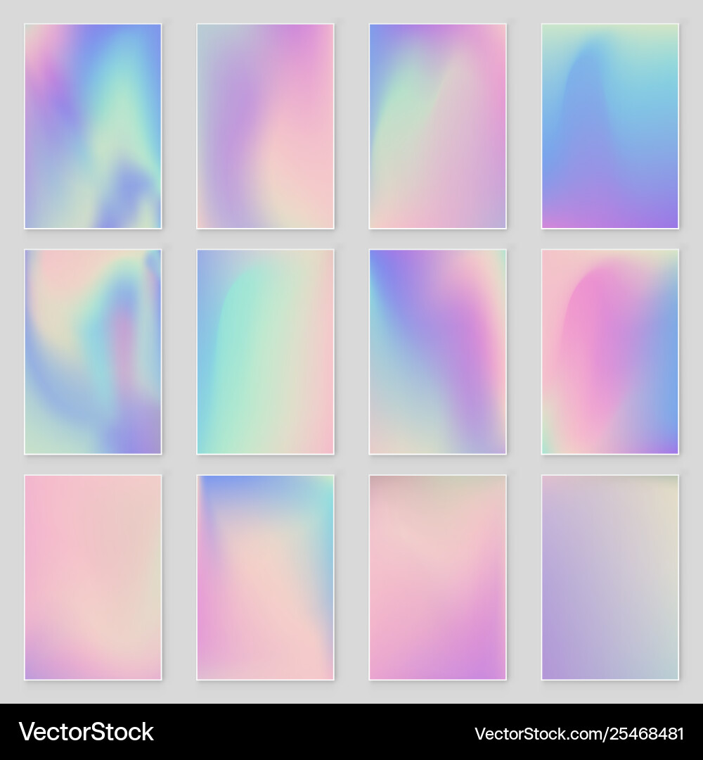 Iridescent Foil Gradient Hintergrund Vektorbild