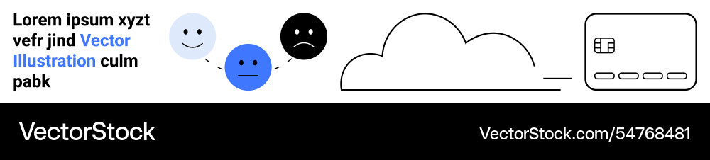 Mixed emotions cloud computing and security Vector Image