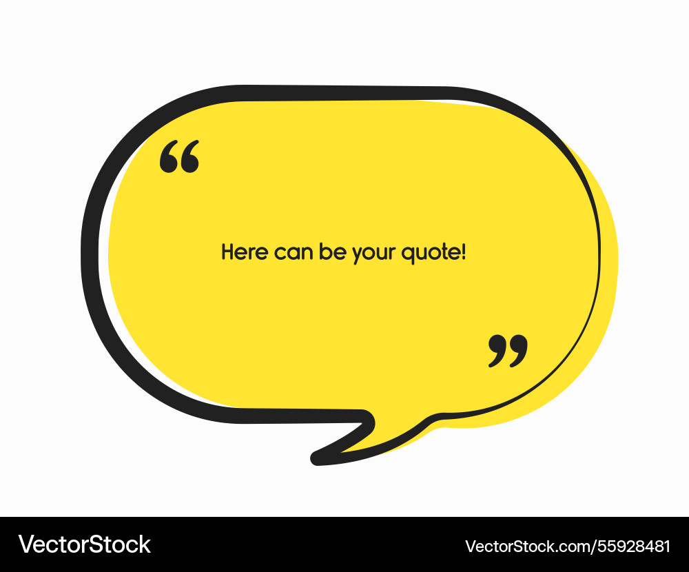 Speech bubble space for quote text frame message Speech bubble space for quote text frame message vector image