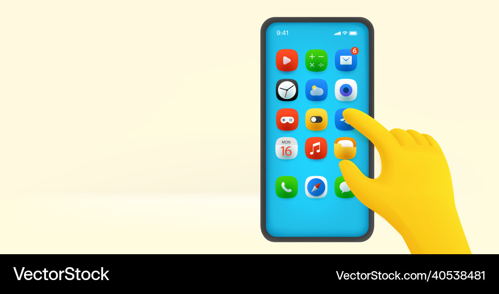 Using modern mobile phone banner with copy space Using modern mobile phone banner with copy space vector image