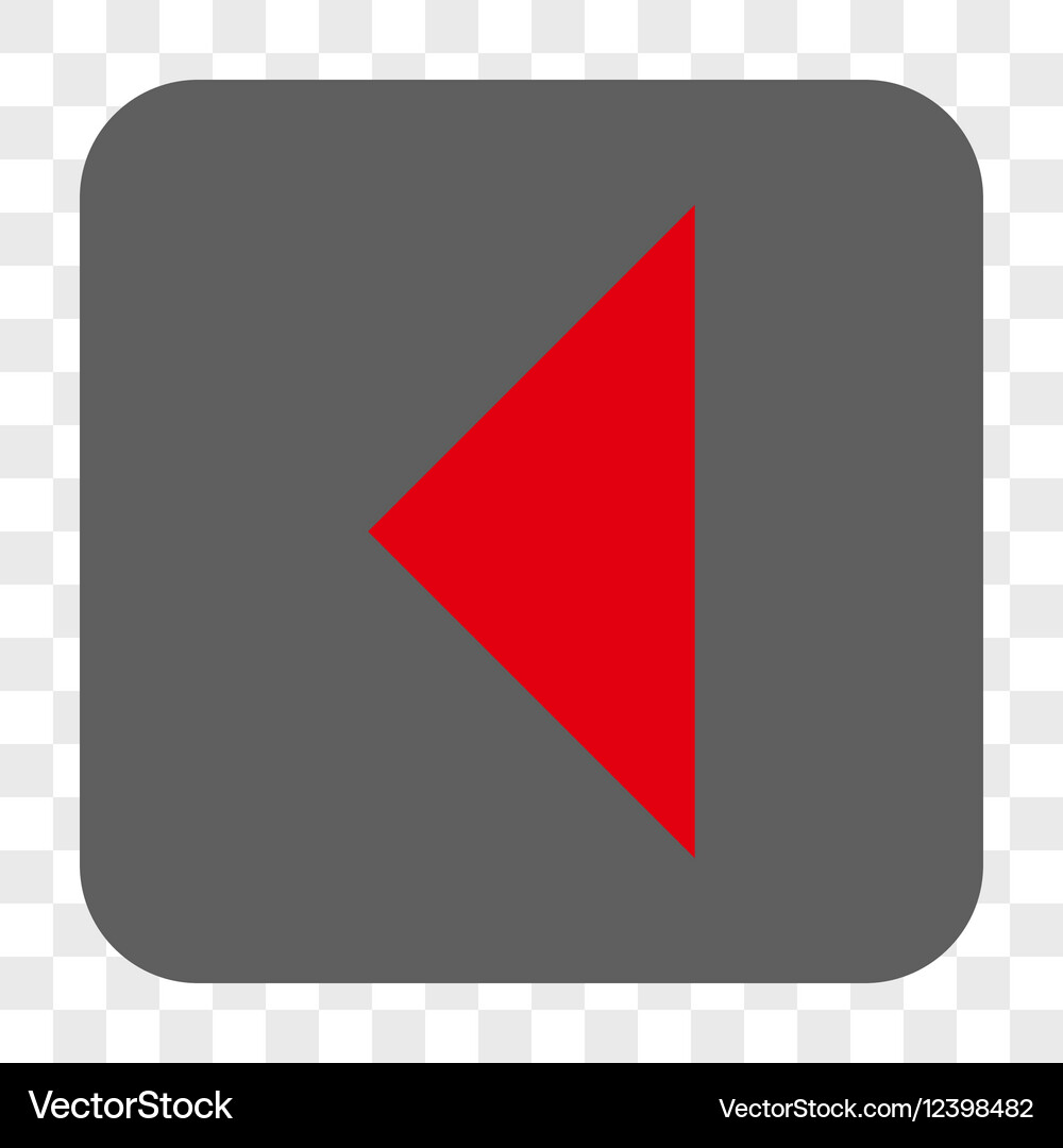 Arrowhead left rounded square button Vector Image