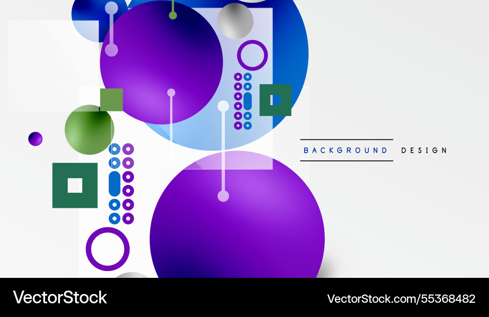 Circles and elements geometric abstract background Vector Image