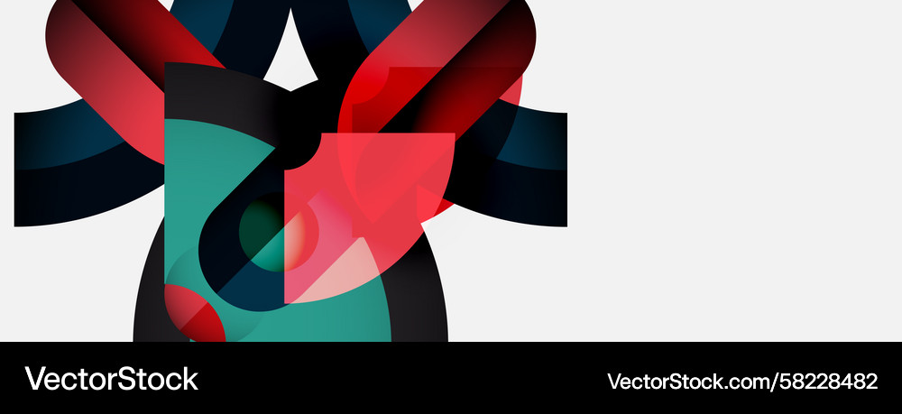 Dynamic Overlapping Shapes Vector Image