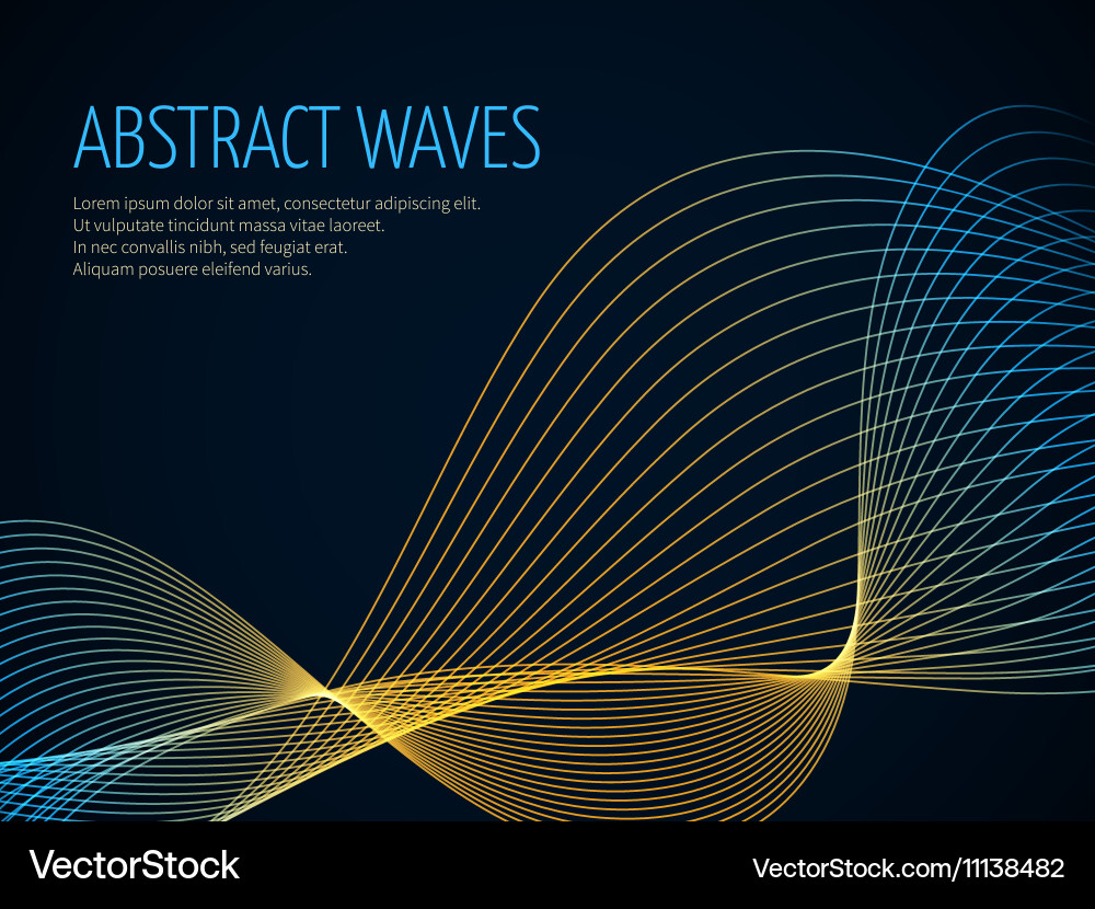 Dynamic Sound Wave Background Vector Image