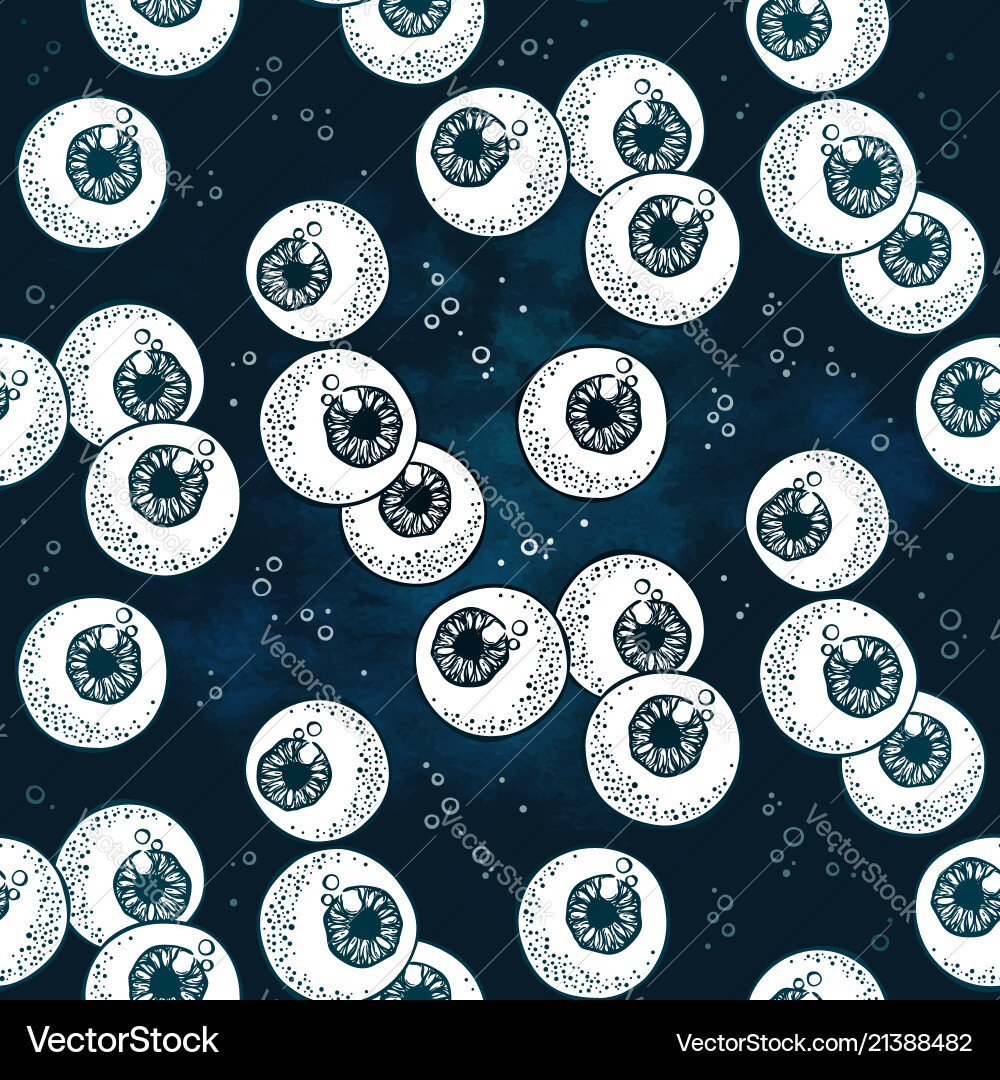 Floating Eyeball Pattern vector image