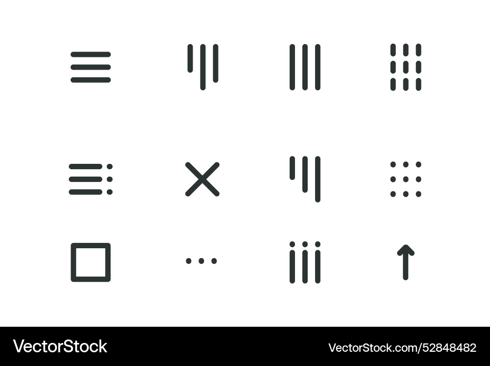 Hamburger interface menu simple line minimal ui Hamburger interface menu simple line minimal ui vector image