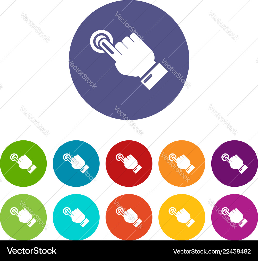 Hand Click Cursor Icon - Black Style vector image