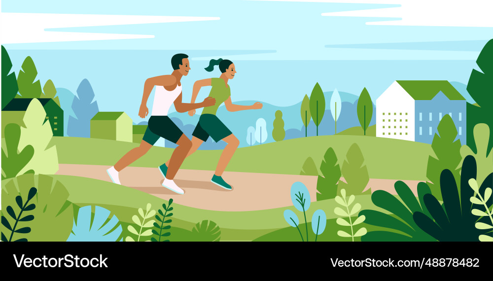 In simple flat style and characters - man Vector Image