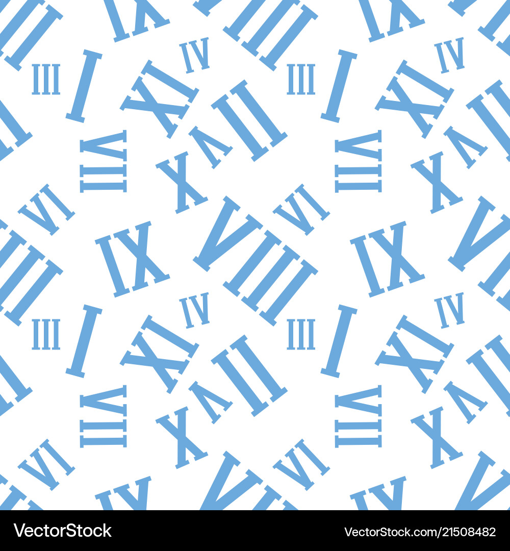 Seamless background pattern with roman numerals Seamless background pattern with roman numerals vector image