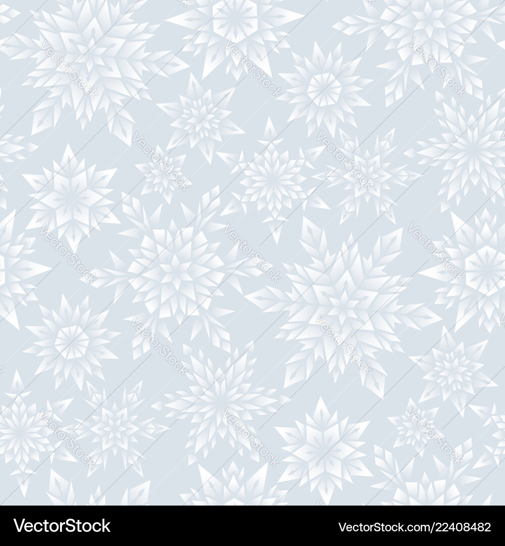 Silver Snowflake Pattern Vector Image