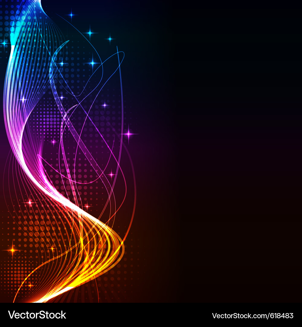 Abstract Glowing Wave Background Vector Image