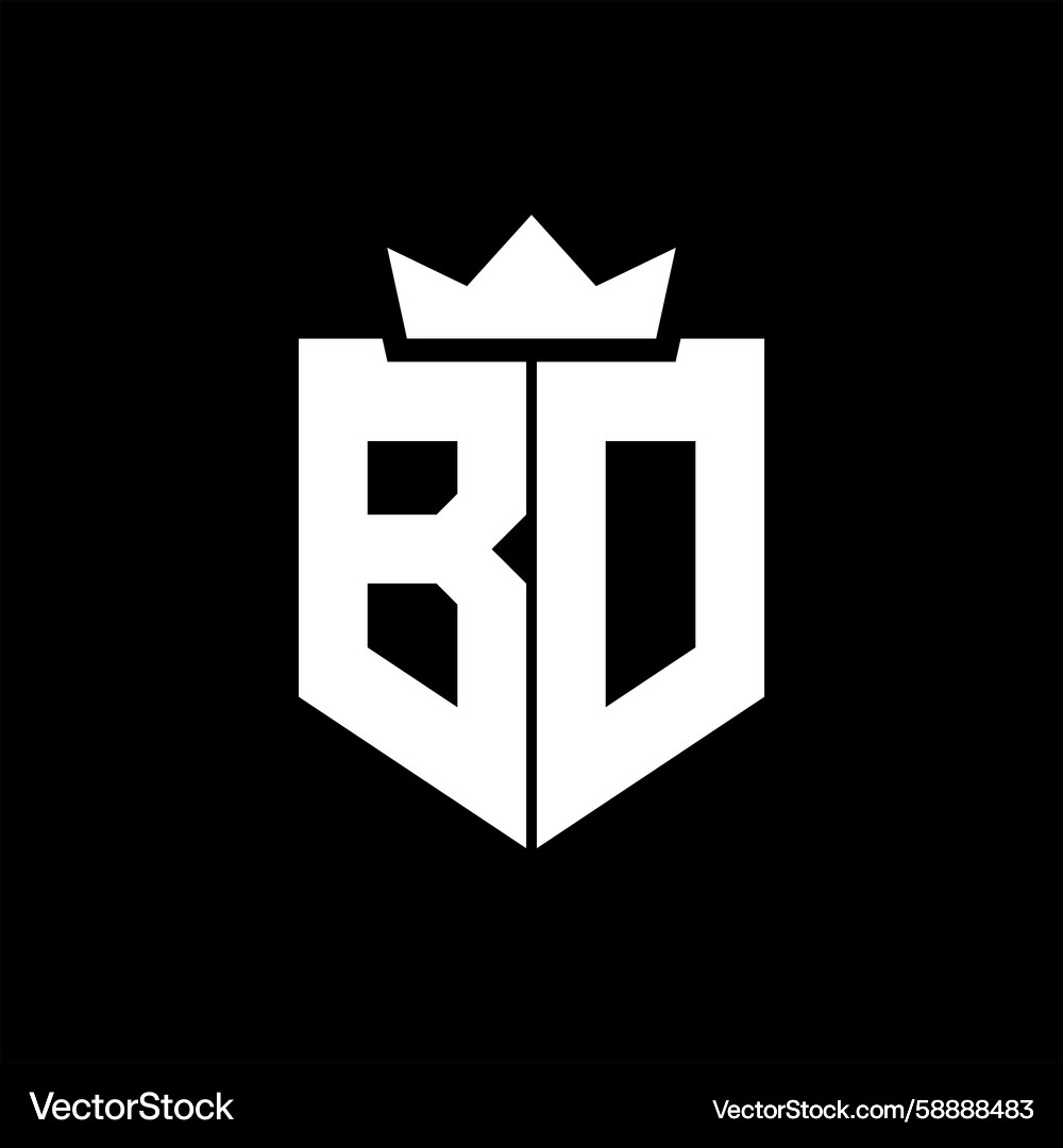 Bo image of a shield with sharp geometric style Vector Image