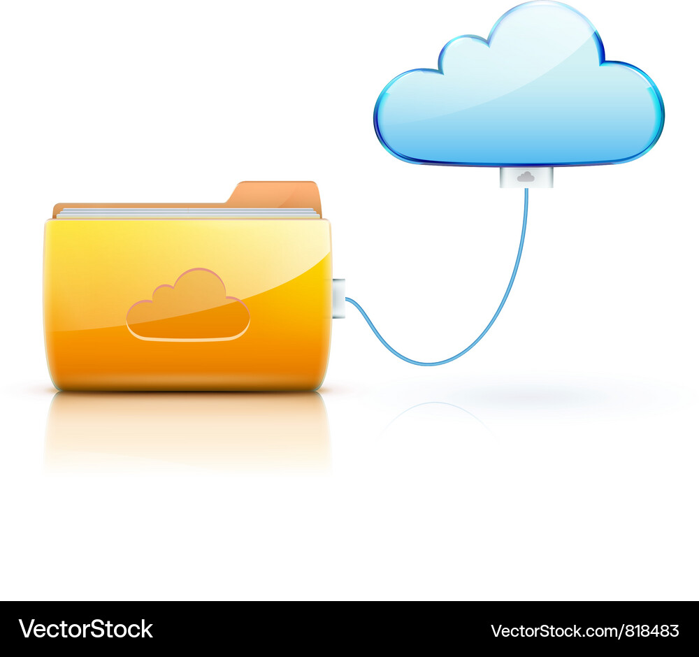 Cloud Storage and Computing Vector Image