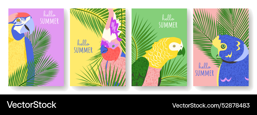 Collection of abstract hello summer background Collection of abstract hello summer background Vector Image
