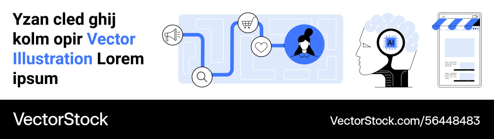 Digital decision-making concept with user profile Digital decision-making concept with user profile Vector Image