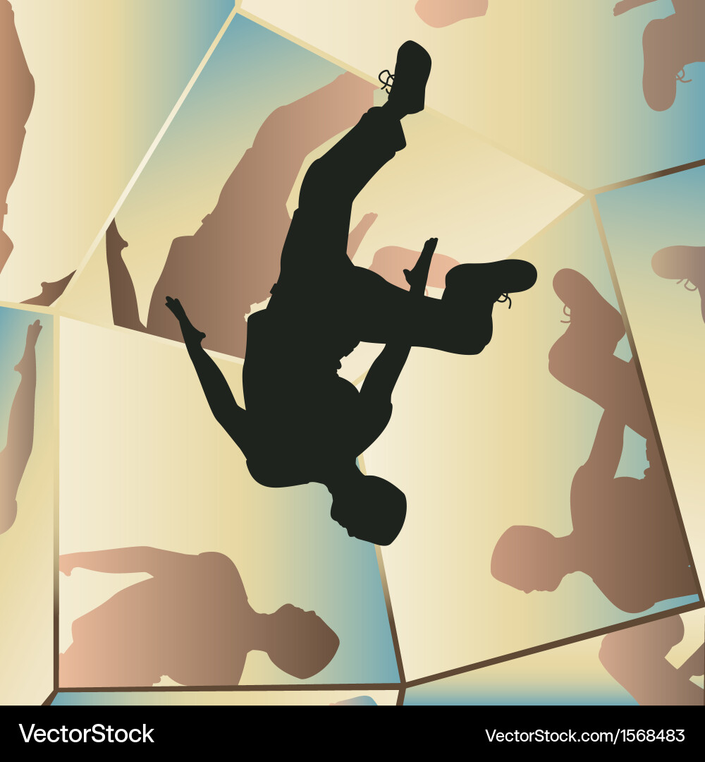 Parkour mirrors vector image